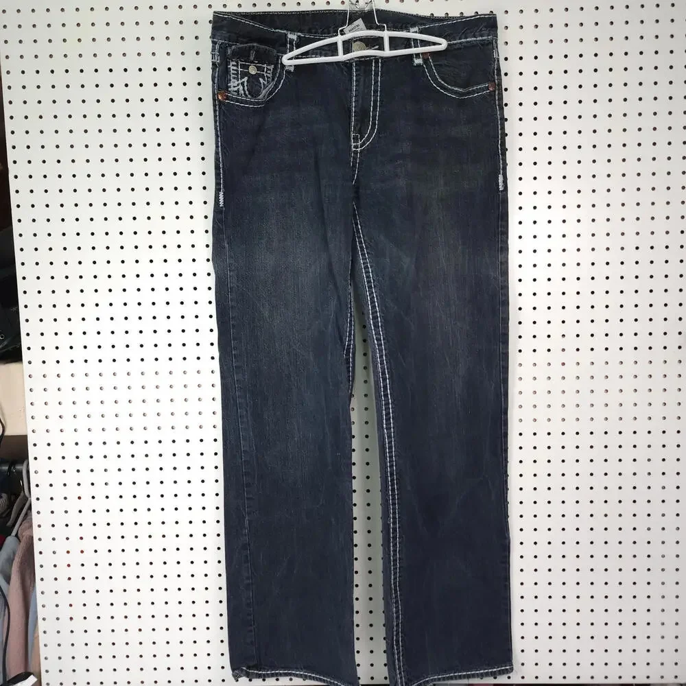 True Religion Men's Joey Row Seat Black Jeans 37x35‎ (Actual) Missing Pocket